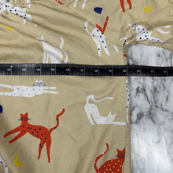 LA PALOMA Girls Parker House Dress Barn Cat Print Size 8 Ethical Soft Gathered - Picture 6 of 9